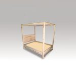 Shyla 4 Poster Bed & Slat (65x65) R
